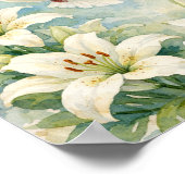 Christliche Taube & Lily Wasserfarbe Poster (Ecke)