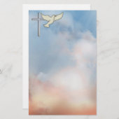 Christliche Taube stationär Briefpapier (Vorne/Hinten)