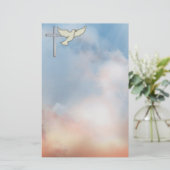 Christliche Taube stationär Briefpapier (Stehend Vorderseite)