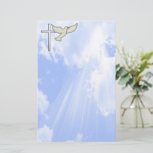 Christliche Taube stationär Briefpapier (Stehend Vorderseite)