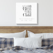 Christliche Taufe Christi Gott segne dieses Kind Leinwanddruck (Insitu (Schlafzimmer))