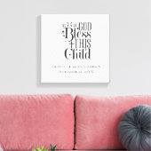 Christliche Taufe Christi Gott segne dieses Kind Leinwanddruck (Insitu (Wohnzimmer))
