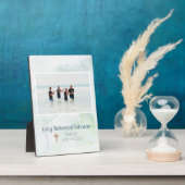 Christliche Taufe Gedenkstätte Plaque Ocean Blue Fotoplatte (Seite)
