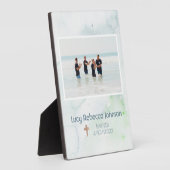 Christliche Taufe Gedenkstätte Plaque Ocean Blue Fotoplatte (Seite)