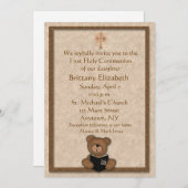 Christliche Teddy-Bärn-Einladung Einladung (Vorne/Hinten)