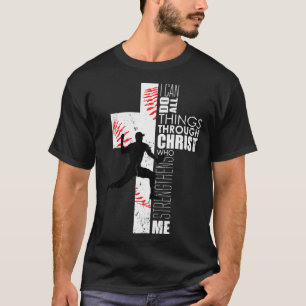 Christliche Teenager Kinder Baseball Pitcher Relig T-Shirt