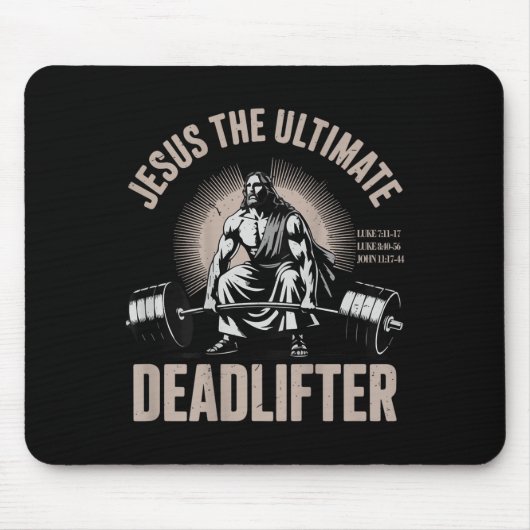 Christliche Trainingsgymnastik Jesus, der Deadlift Mousepad (Vorne)