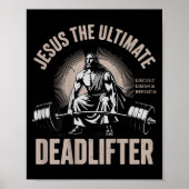 Christliche Trainingsgymnastik Jesus, der Deadlift Poster (Vorne)