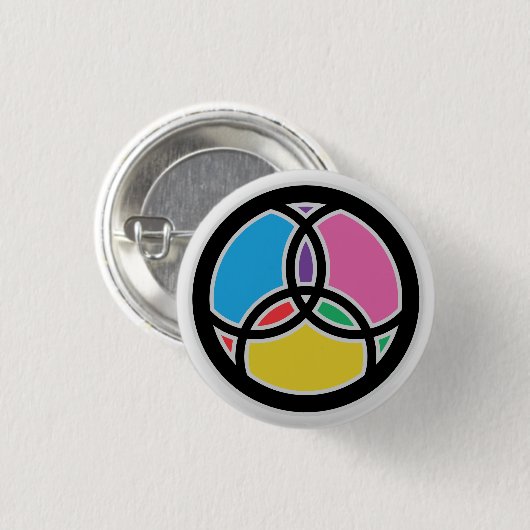 Christliche Trinity & Jesus Fish Symbol Button (Vorne & Hinten)