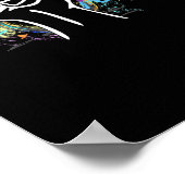 Christliche Trommelstöcke kreuzen religiösen Ban Poster (Ecke)