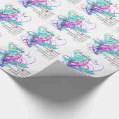 Christliche, tugendhafte Frau mit Farbschwirr Geschenkpapier (Ecke)