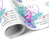 Christliche, tugendhafte Frau mit Farbschwirr Geschenkpapier (Rolleneckpunkt)