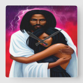 christliche Uhr der "abgedeckten" Wasserfarbenwand (Vorderseite)