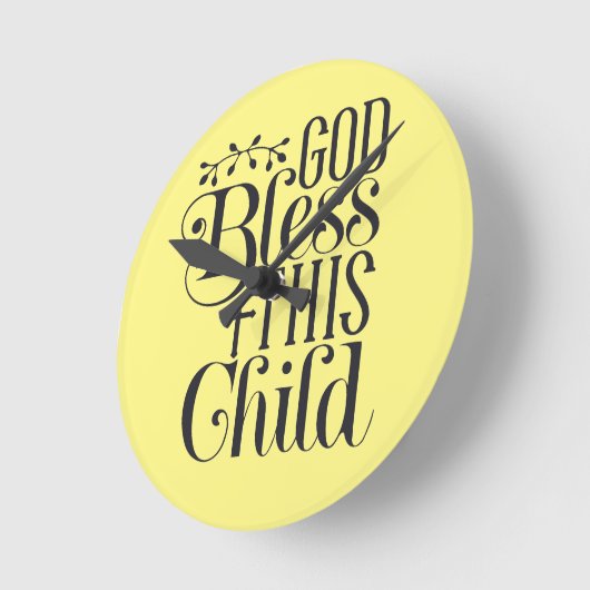 Christliche Uhr für Kinderzimmer Gott segne dieses (Winkel)