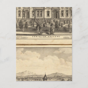Christliche Uni und Pazifische Methodistische Uni Postkarte