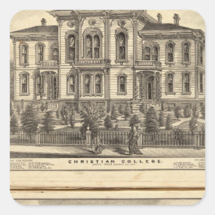 Christliche Uni und Pazifische Methodistische Uni Quadratischer Aufkleber