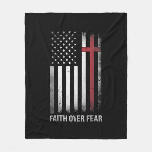 Christliche US-amerikanische Flagge Amerikas - Chr Fleecedecke