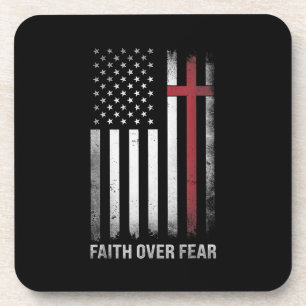 Christliche US-amerikanische Flagge Amerikas - Chr Getränkeuntersetzer