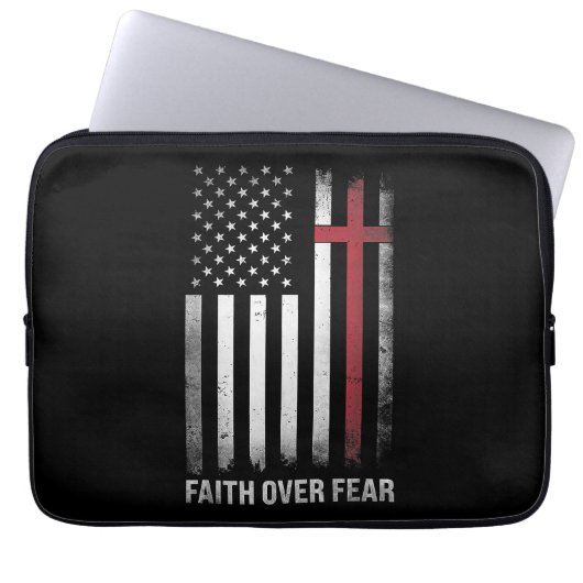 Christliche US-amerikanische Flagge Amerikas - Chr Laptopschutzhülle (Vorderseite)