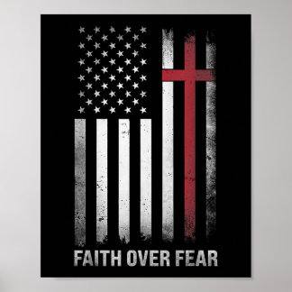 Christliche US-amerikanische Flagge Amerikas - Chr Poster