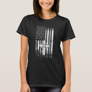Christliche US-amerikanische Flagge - Jesus Bible T-Shirt