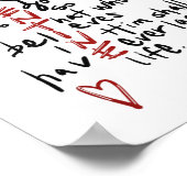 Christliche Valentine John 3_16 für Gott so liebte Poster (Ecke)