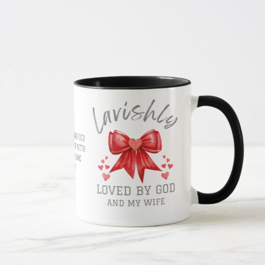 Christliche Valentine LAVISHLY LOVED Coquette Bow Tasse (Rechts)