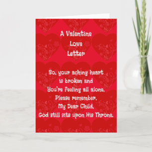 Christliche Valentine Liebe Letter Holiday Card Feiertagskarte
