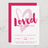 Christliche Valentinstag-Party Einladung (Vorne/Hinten)