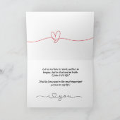 Christliche Valentintagskarte Feiertagskarte (Innenseite)