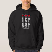 Christliche Valentinverheiratung Ephesianer 5:31 Hoodie (Vorderseite)