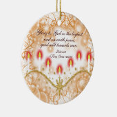 Christliche Vers Weihnachtskerzen Keramik Ornament (Rechts)