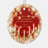 Christliche Vers Weihnachtskerzen Keramikornament (Links)