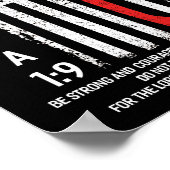 Christliche Verse der Feuerwehrbibel der dünnen ro Poster (Ecke)