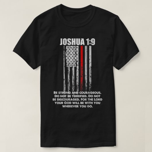 Christliche Verse der Feuerwehrbibel der dünnen ro T-Shirt (Design vorne)