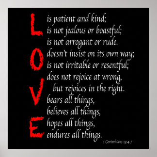 Christliche Verse der LIEBE - Das Blut Christi - s Poster