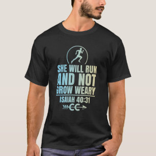 Christliche Verse für Frauen in der Cross Country- T-Shirt