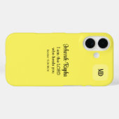Christliche Verse Gelbe Monogramm Case-Mate iPhone Hülle (Rückseite (Horizontal))