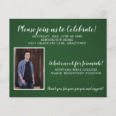 Christliche Verse Grünes Abschluss Foto (Rückseite)