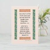 Christliche Verse Kalligraphie Knot Feiertagskarte (Stehend Vorderseite)