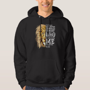 Christliche Verse Männer Vater Löwe von Juda Back Hoodie