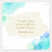 Christliche Verse Quadratischer Aufkleber (Vorderseite)