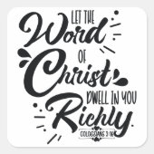 Christliche Verse Quadratischer Aufkleber (Vorderseite)