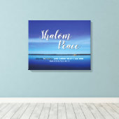 Christliche Verse | SCHALZFRIEDEN SEIN NOCH Leinwanddruck (Insitu (Holzboden))