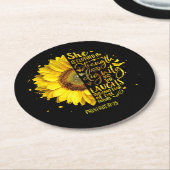 Christliche Verse-Schrift Religiös Runder Pappuntersetzer (Angewinkelt)