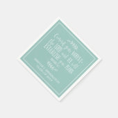 Christliche Verse Typografie Aquamariner Abschluss Serviette (Ecke)