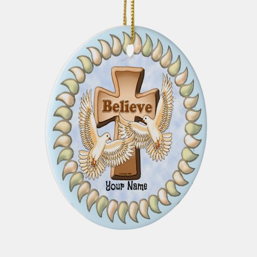 Christliche Verzierung durch Glory Cross Keramik Ornament (Rechts)