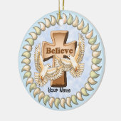 Christliche Verzierung durch Glory Cross Keramik Ornament (Links)