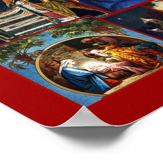 Christliche Vintage Geburt Poster (Ecke)