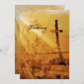 Christliche Vintage Hochzeit Einladung (Vorne/Hinten)